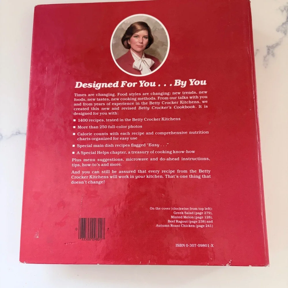 Vintage Betty Crocker Cookbook 1987 Red Ring Bound New and Revised Golden Press